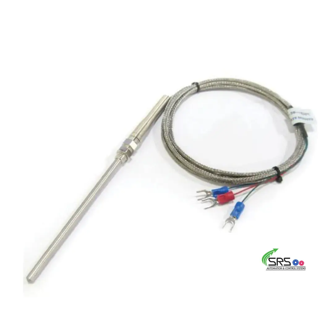 RTD PT100 Thermocouple Sensor, 3 Wire, -200 to 600°C